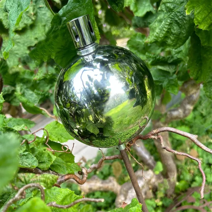 Oljelampa till trädgården, Silver kula, Eldgarden
