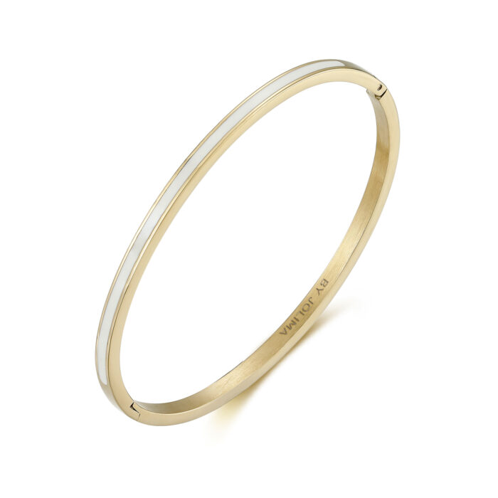 Armband Poppy S guld/vitt, från By Jolima