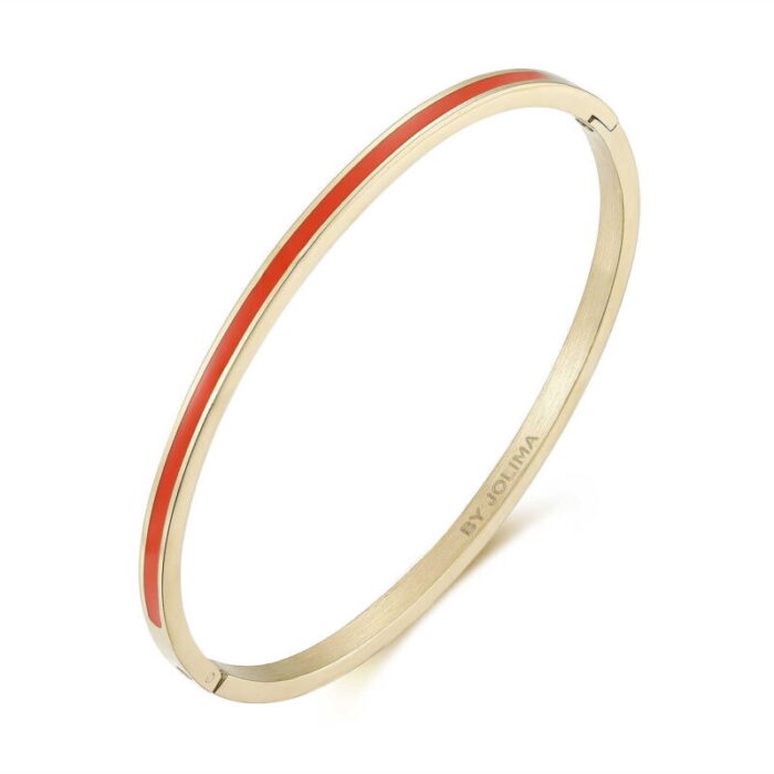 Armband Poppy S guld/orange, från By Jolima