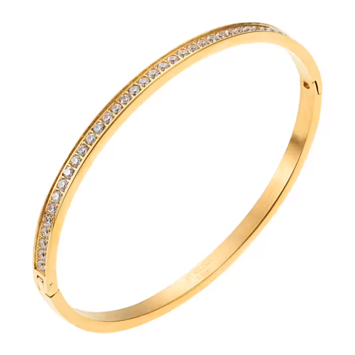 Armband Celine guld/klar kristall, från By Jolima