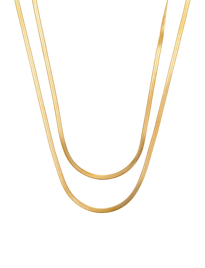 Halsband Angeline guld dubbel kedja, från By Jolima - Bild 2