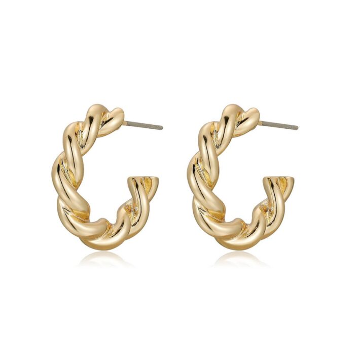Örhänge Twist guld, från By Jolima