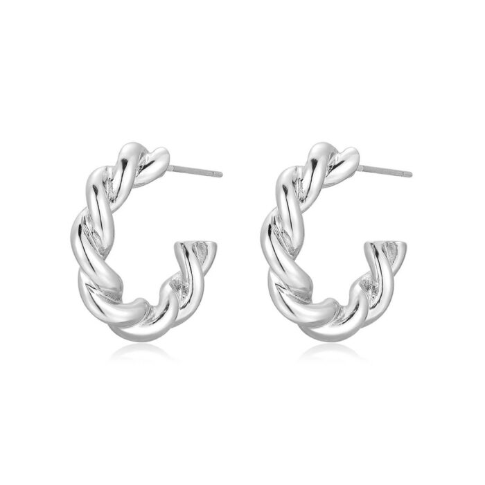 Örhänge Twist i silver, från By Jolima