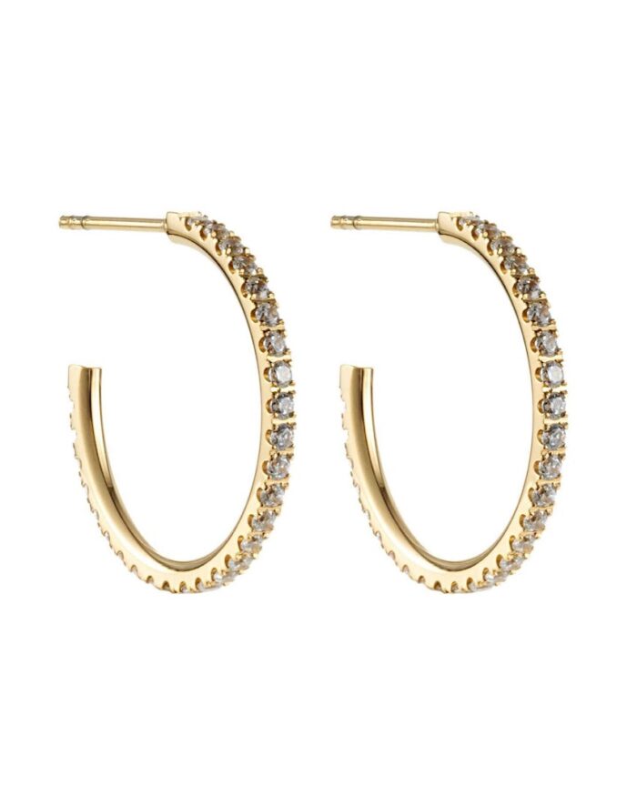Örhänge Celine hoop guld strass, från By Jolima - Bild 2