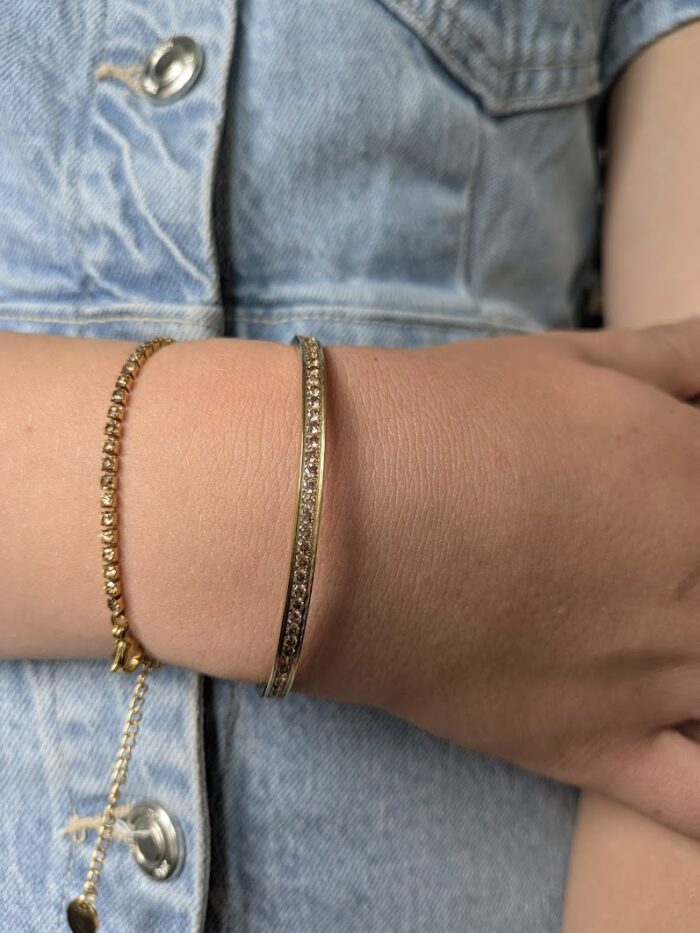 Tennisarmband Celine guld Coffee, från By Jolima - Bild 3