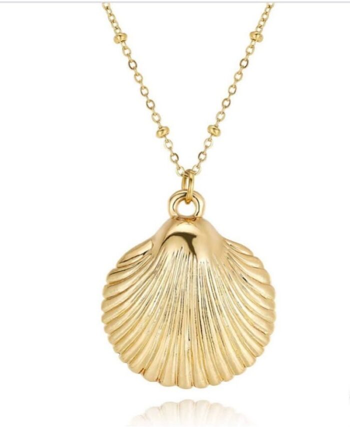 Halsband, långt guld med snäcka, från By Jolima - Bild 2