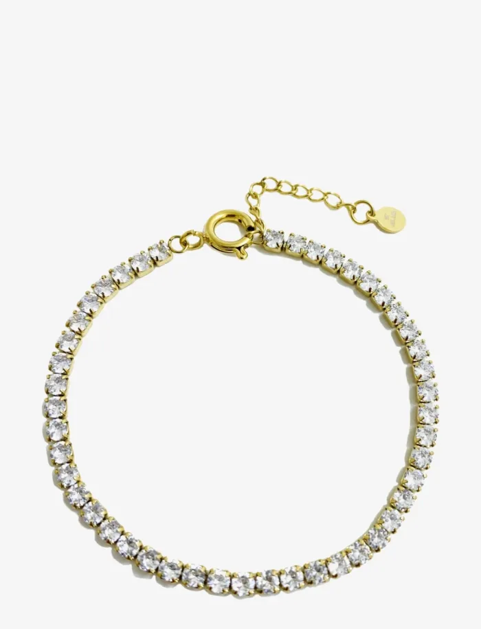 Tennisarmband Celine, guld strass, från By Jolima